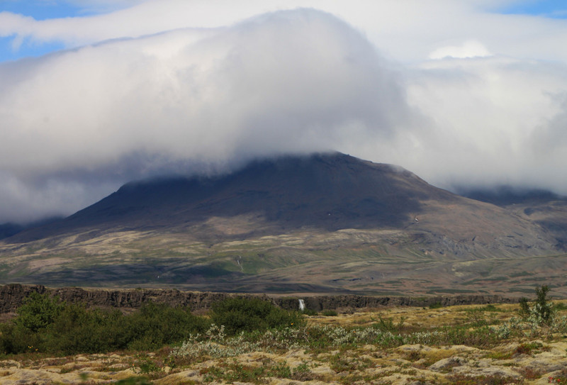 Blob on the mountain over Thingvellir