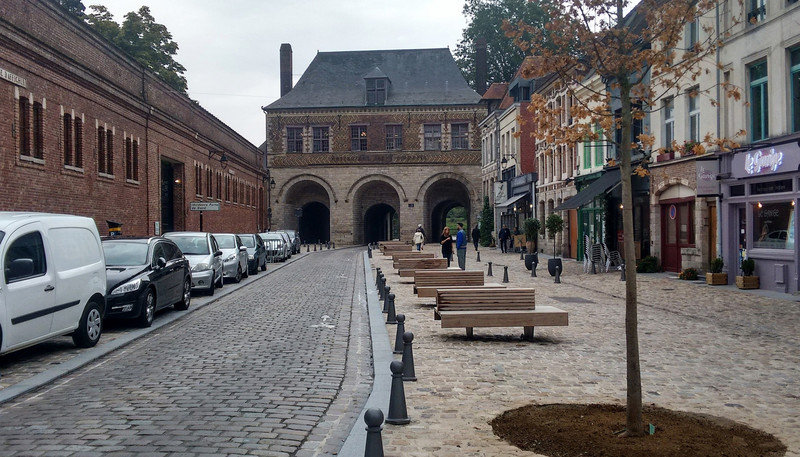 Rue de Gand old city gate Lille
