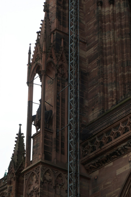 When the old supports the new. The steel frame is part of a tower for the Lux light spectacular held at that time.
