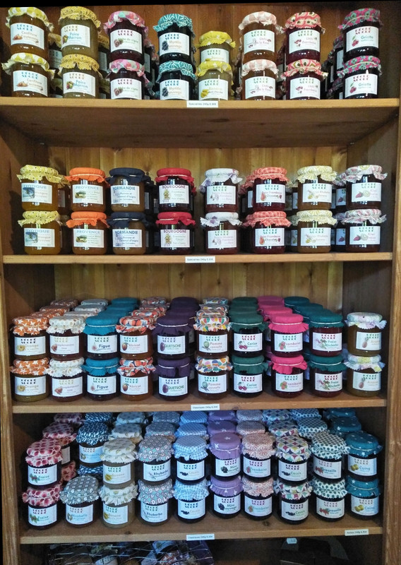Some of the jams in the Confiturerie Artisanale at St-Léger-sur-Dheune