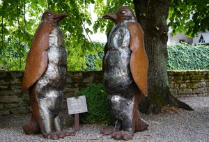Giant Penguins in the grounds of Chateau Santenay