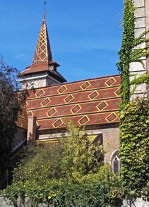 St Pierre Church, Louhans, noted for its glazed tile roof
