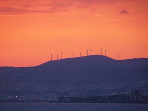 Wind turbines near Agrigento