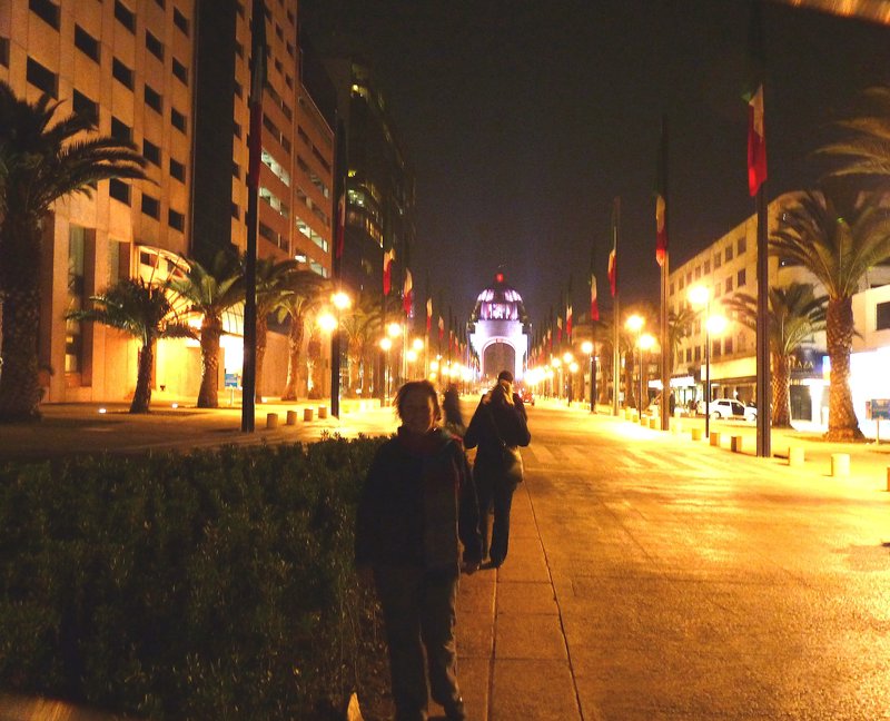 Nightime on the Avenida Juarez, Mexico City