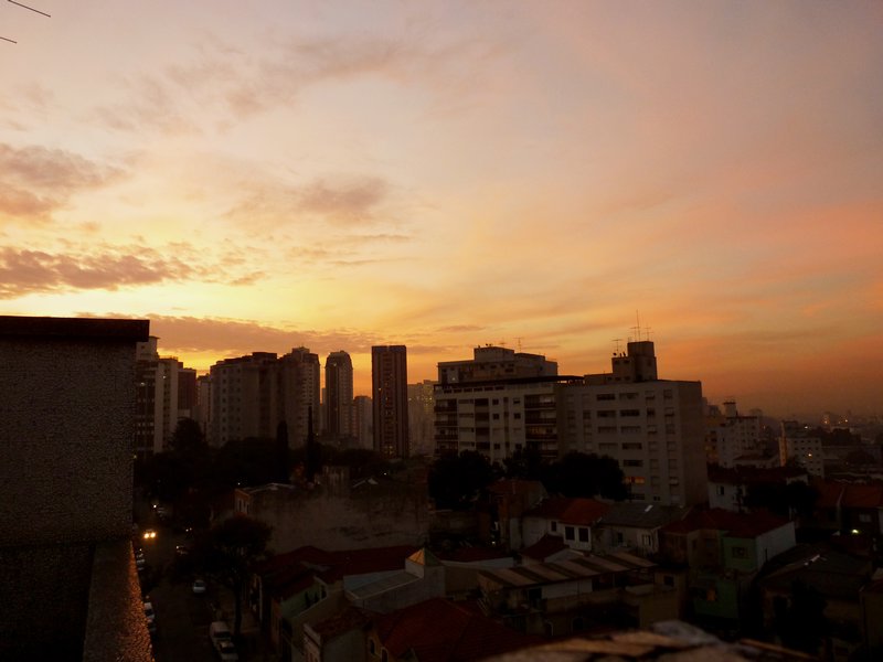 Setting sun in Sao Paulo