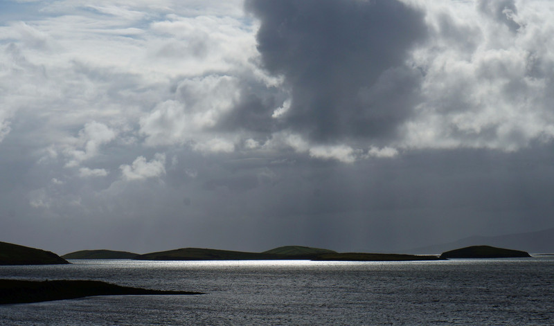 Storm coming in over Clew Bay islands