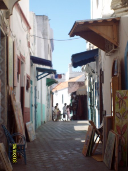 Street in city center of Assilah.