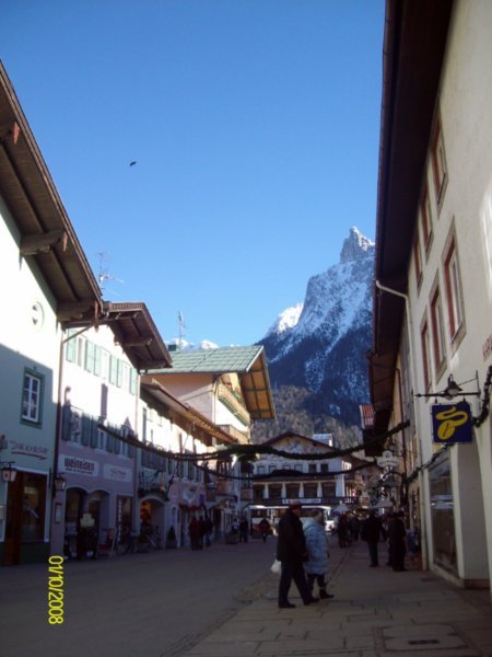 View of the alps in Mittenwald