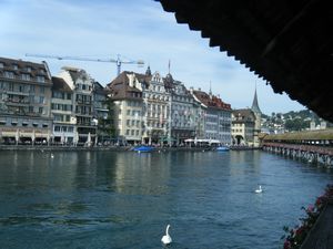 View of Lucernne from the bridge.