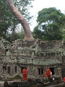 Monks At Ta Phrom