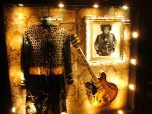 Jimi Hendrix's Suit & Guitar
