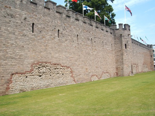 Outer Wall With Original Roman Foundation