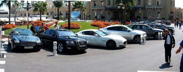 Cars Outside The Monte Carlo Casino Panorama