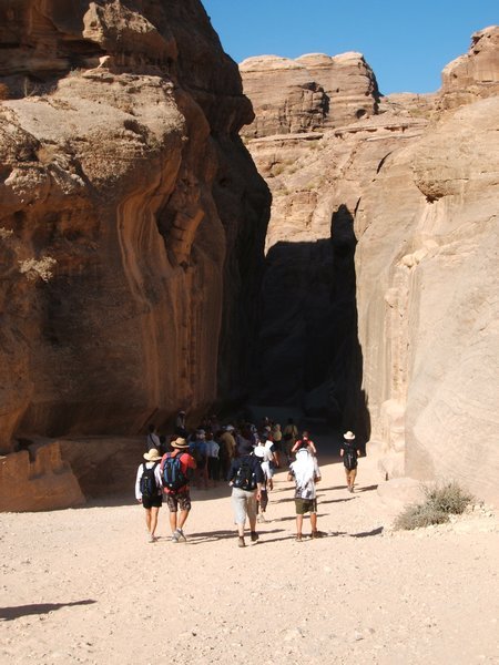 Start Of The Siq With Roman Arch Remains