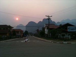 Road in Vang Vieng