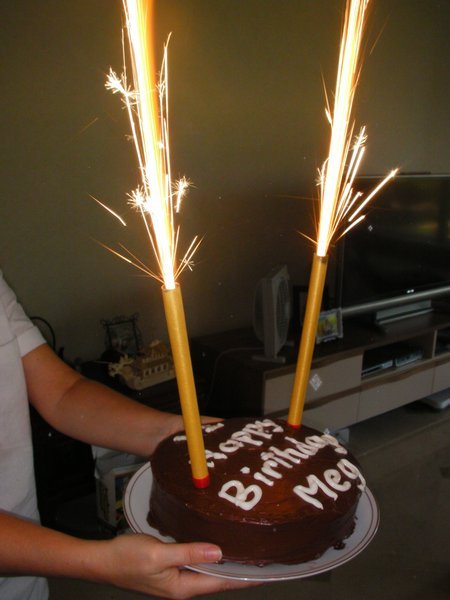 Happy Birthday Cake Sparklers Greeting Card Stock Photo 579396394 |  Shutterstock
