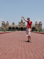 Amy practising for the Taj at the Maharajah's Palace' Mysore