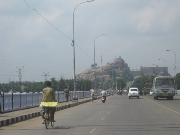 Rock fort temple at Trichy in the distance