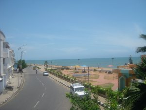 Pondicherry, a view from our spacious room in the ashram