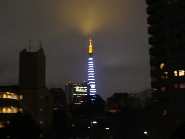 Tokyo Tower from our balcony