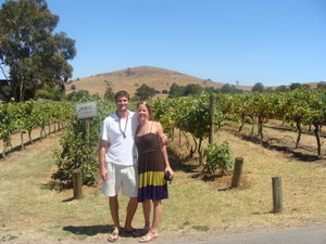 Us at a vineyard in Yarra County