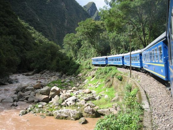 Train ride back to Cusco