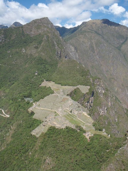A view of Machu Picchu from Huaynapicchu