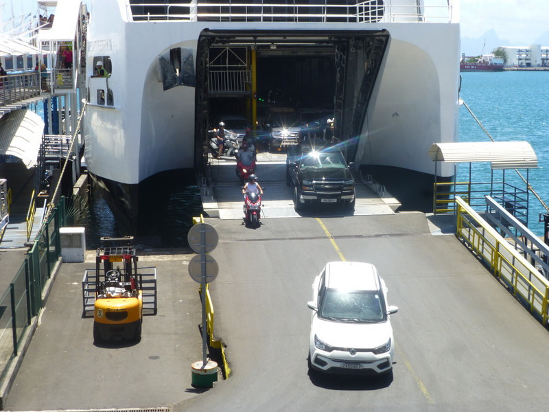 Unloading the ferry