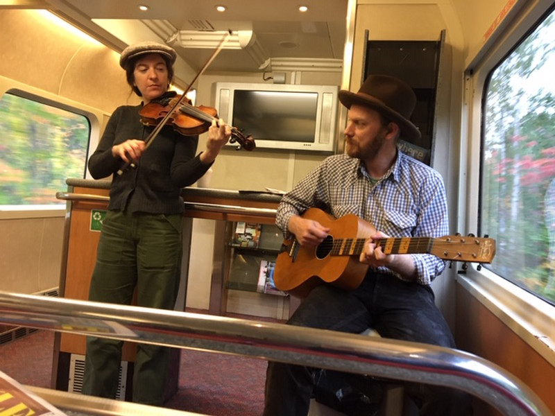 Musicians on the train
