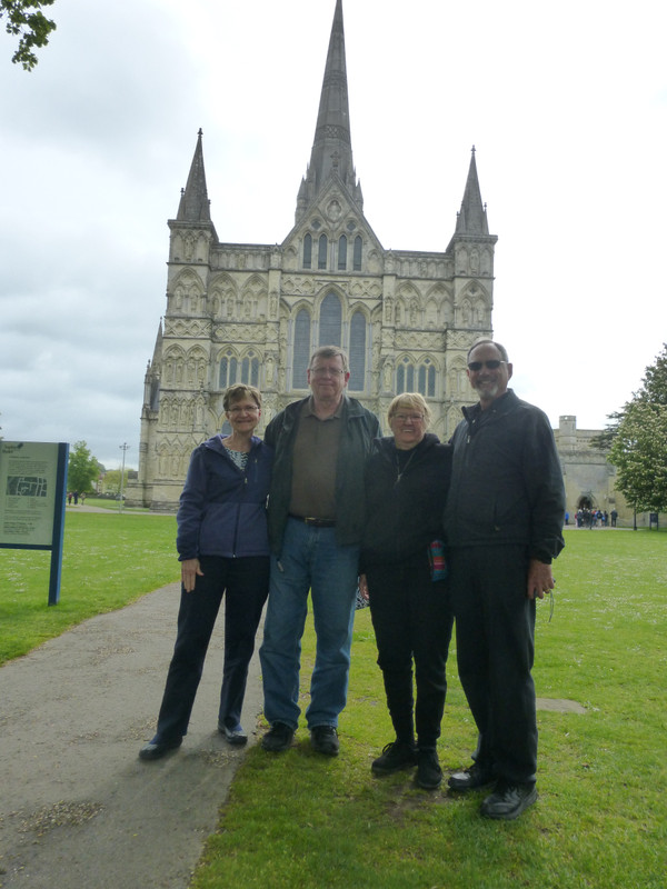 Salisbury Cathederal with Sharon Dave Jean and Cope