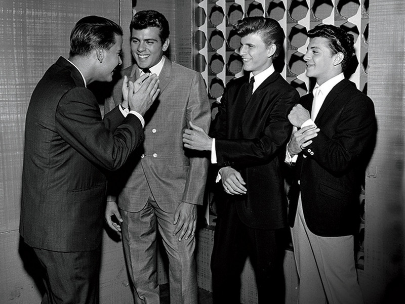 Dick Clark, Fabian, Bobby Rydell, Frankie Avalon @ 1959