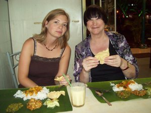 Banana leaf curry in Malacca