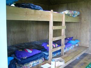 Beds in the hut