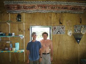 Me and Bryan in the hut