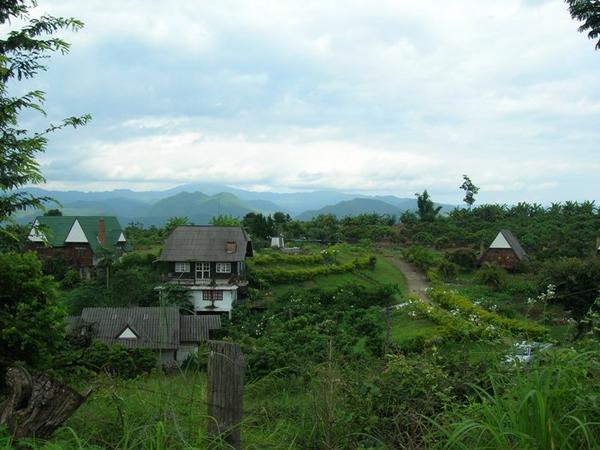 Overlooking a village