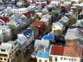 Colourful Reykjavik rooftops