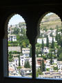 View of Granada from inside the Alhambra