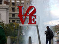 The famous LOVE sculpture, representing Philly's moniker as the "City of Brotherly Love"