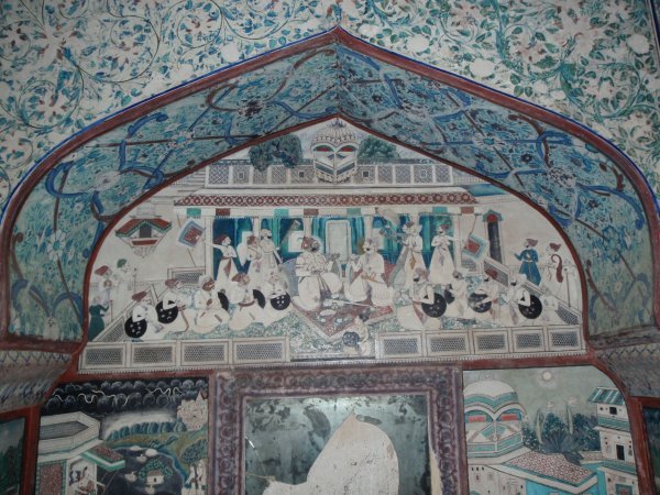 Artwork inside the Bundi Palace