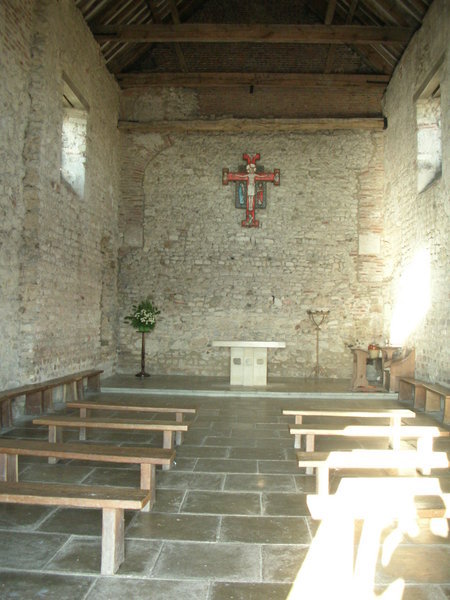 Inside the ancient chapel