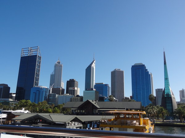 View of Perth from the harbour