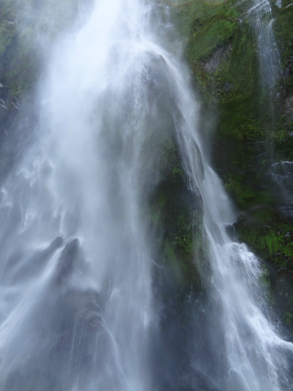 The waterfall at Milford Sound