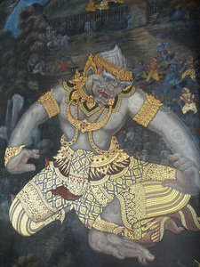 A huge murial - The Ramayana epic