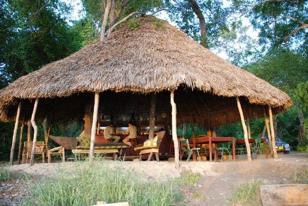 The bar at Selous River Camp 