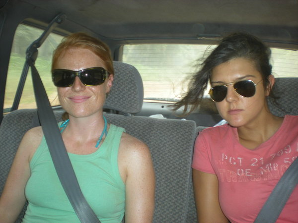 Ellen seems to enjoy the drive more than Sara...