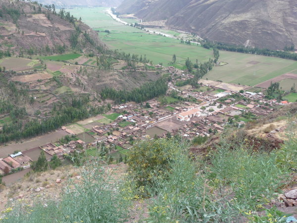 Looking down at the Sacred Valley