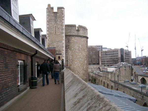 Wall inside the Tower of London