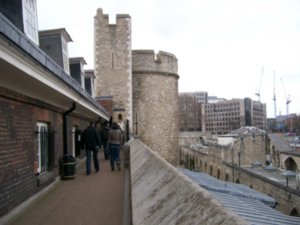 Wall inside the Tower of London