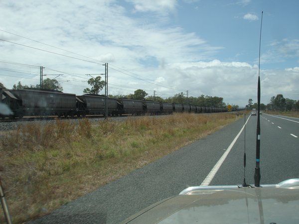 A very long coal train