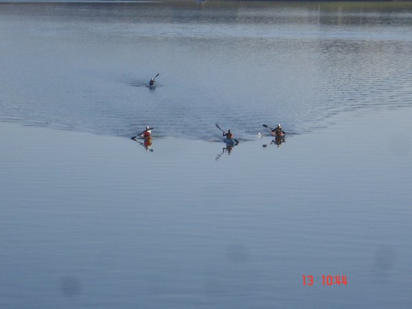 Canoing on lake Burleu Griffin